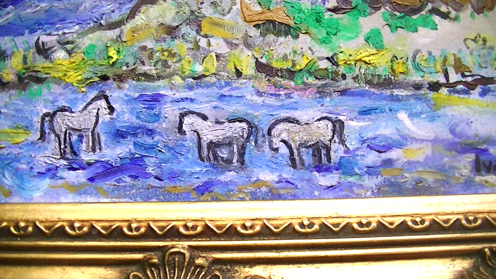 Ivan Rane 2026 Painting «Pecos River New Mexico Horses» 11″x14″ oil on masonite