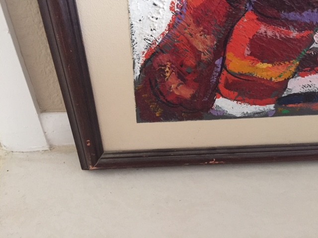 Original Oil Painting of Hockey Players by Paul Ygartua Canadian Artist Signed