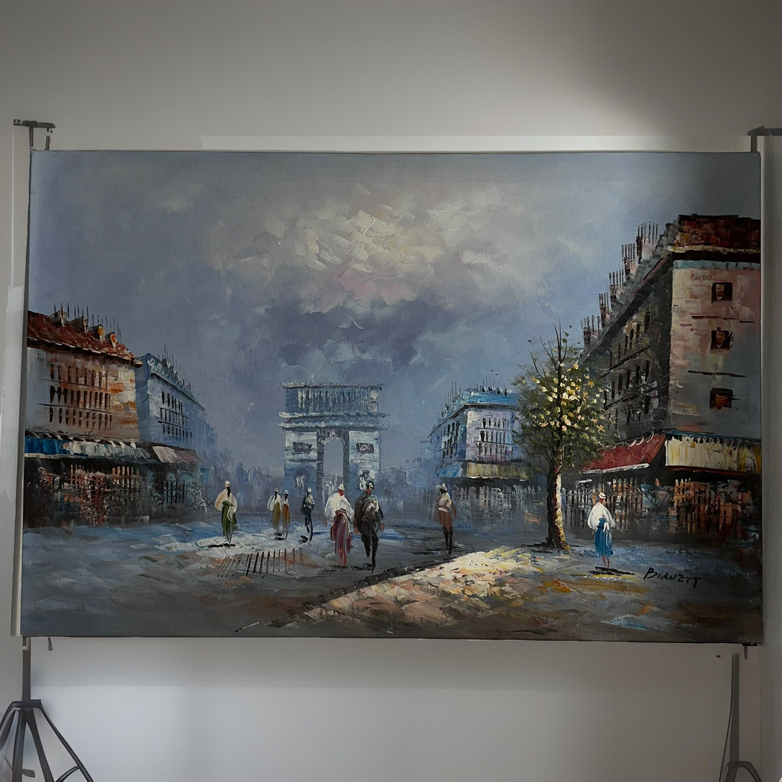 Caroline C. Burnett oil painting Paris. 24″x 36” (Canvas Size) Circa 1877-1950