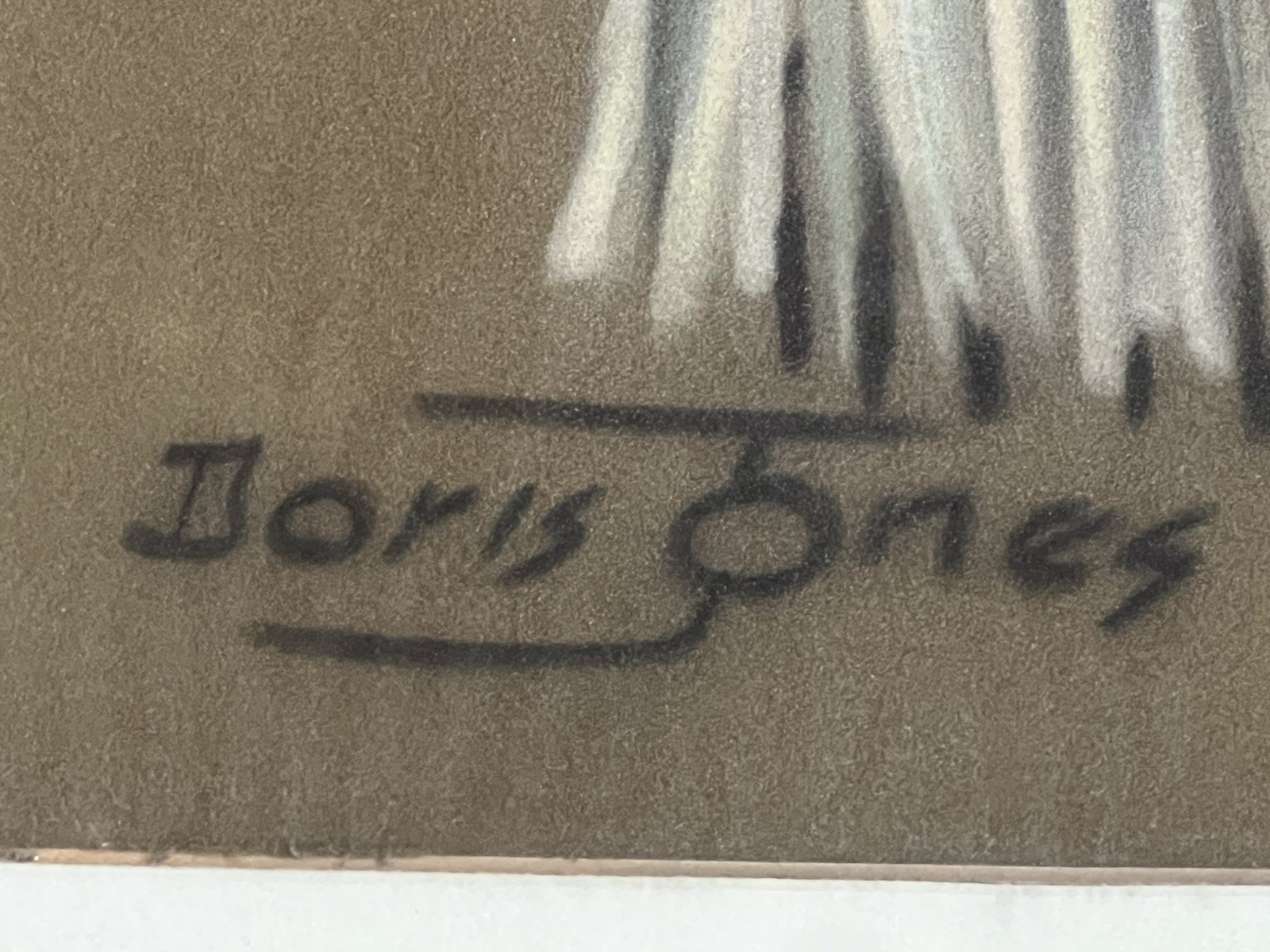 RARE VINTAGE NATIVE AMERICAN INDIAN CHILD PASTEL PAINTING By DORIS JONES