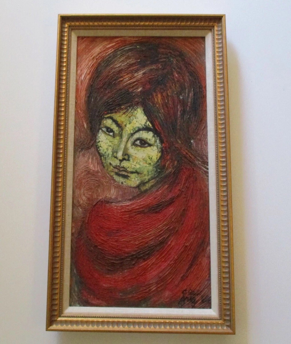 ALEX GRIG GRINKRUG RUSSIAN FRENCH SCHOOL OF PARIS EXHIBITED PORTRAIT FEMALE MOD