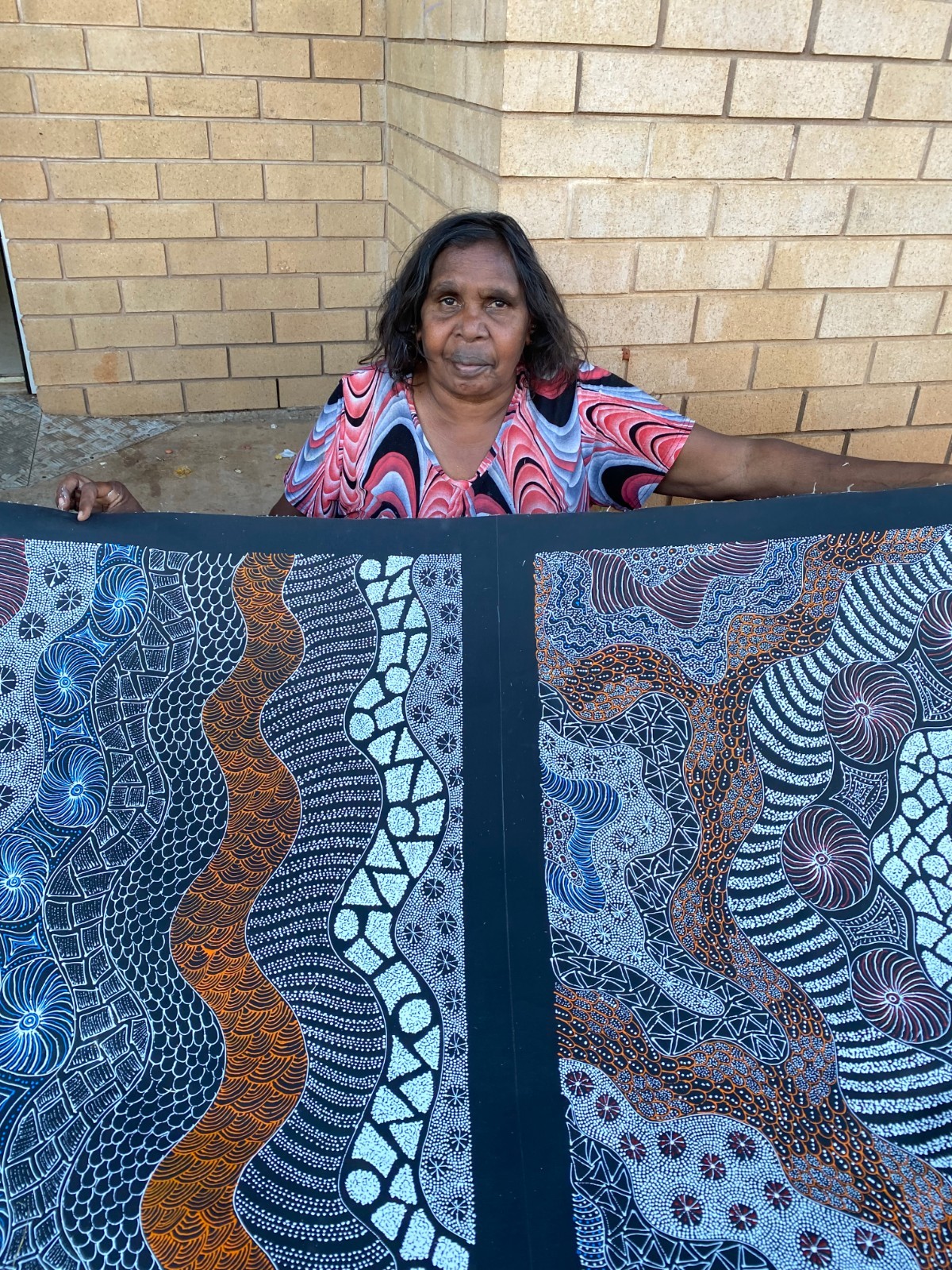 Rayleen Price Pula, Authentic Aboriginal art .Incl Photo’s and COA.