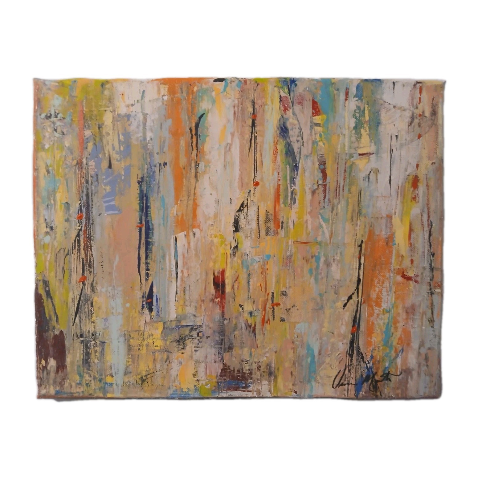 Original Abstract Acrylic Painting On Canvas. 11×14 By Vincent Martin