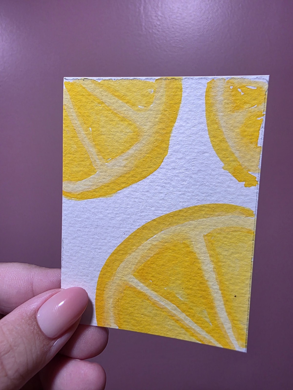 ACEO ORIGINAL | Lemon Edition 2/3 | Watercolor Fruit Art | Jesnel-27