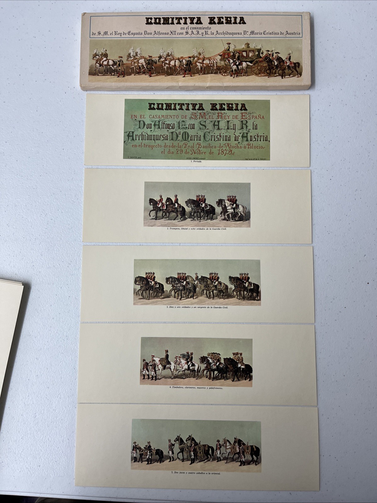 64 Card Set Of Royal Parade Of The Wedding Of Don Alfonso XII To Maria Christina