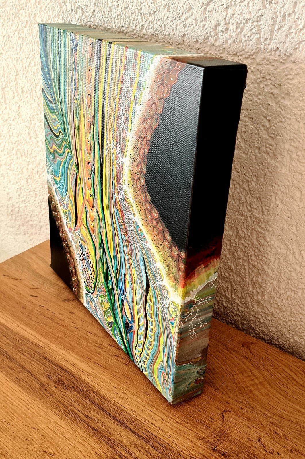 Original Acryl Gemälde 2-Set 30x30x4, Abstrakt, koloniale Stil , Handarbeit