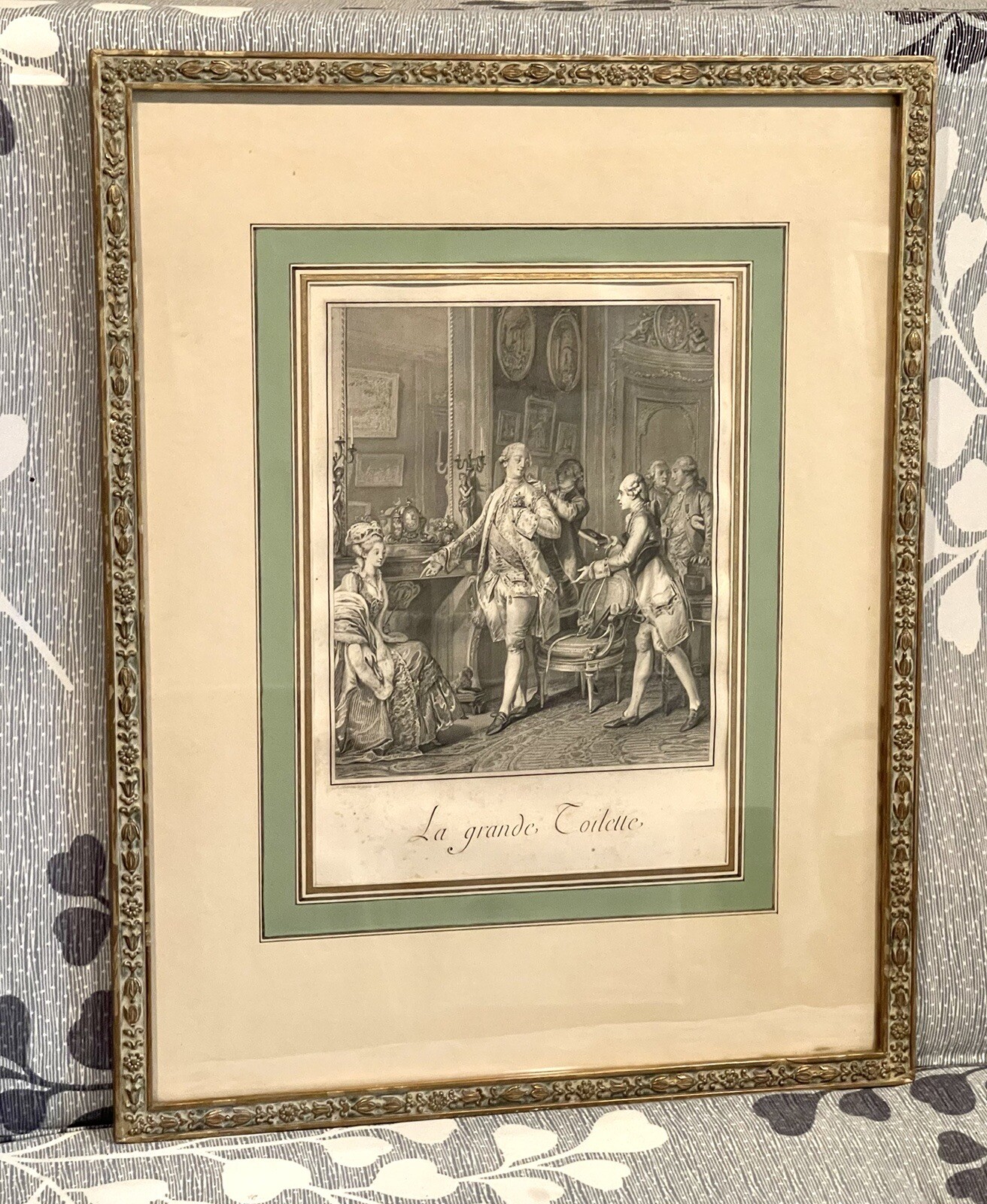 Vintage Antique Jean M.Moreau French (1741-1841) Engraving Etching Gilt Frame