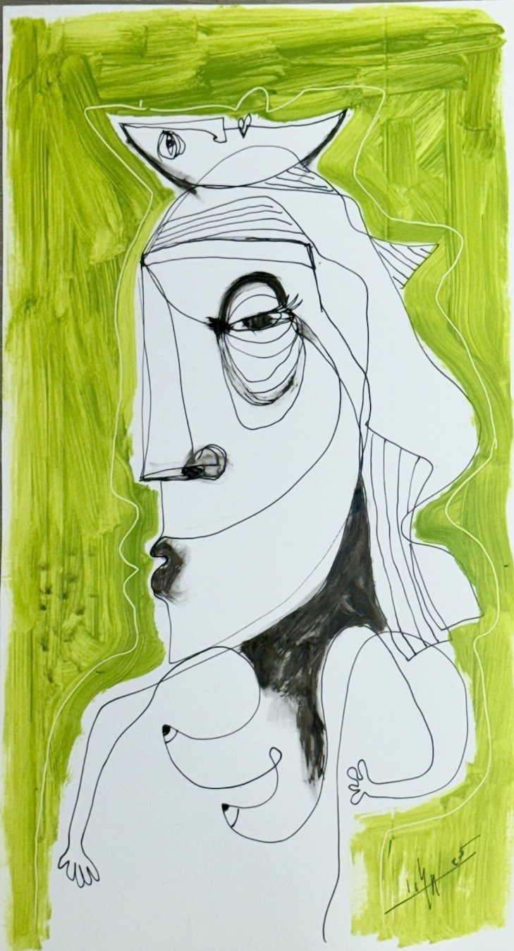 Original Acrylic/Oil Painting Cuban Art 8”x14.5” Artwork on Cardstock by LISA