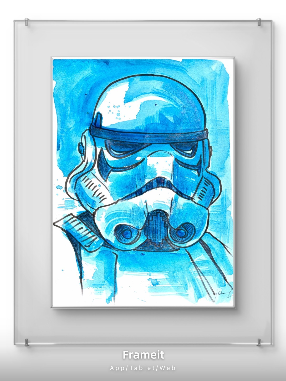 Original Stormtrooper 1 Painting By Alannah Dyer- Acrylic 9×12 in Star Wars Fan