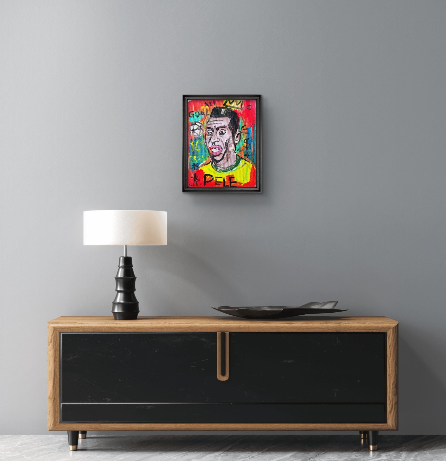 Aleph Original Art Pele 14×11 Abstract Expressionist Original Painting Canvas