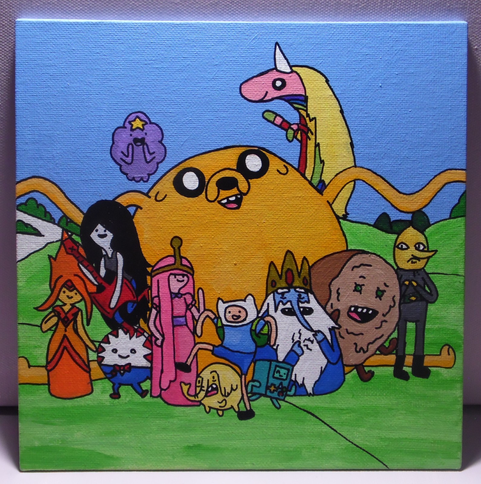 Adventure Time Fan Art 8×8 Flat Canvas Painting