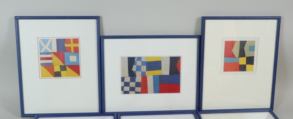 Tetsuo Mizu (1944-2025 Japan) – 9 x Abstract Compositions – Colour Prints