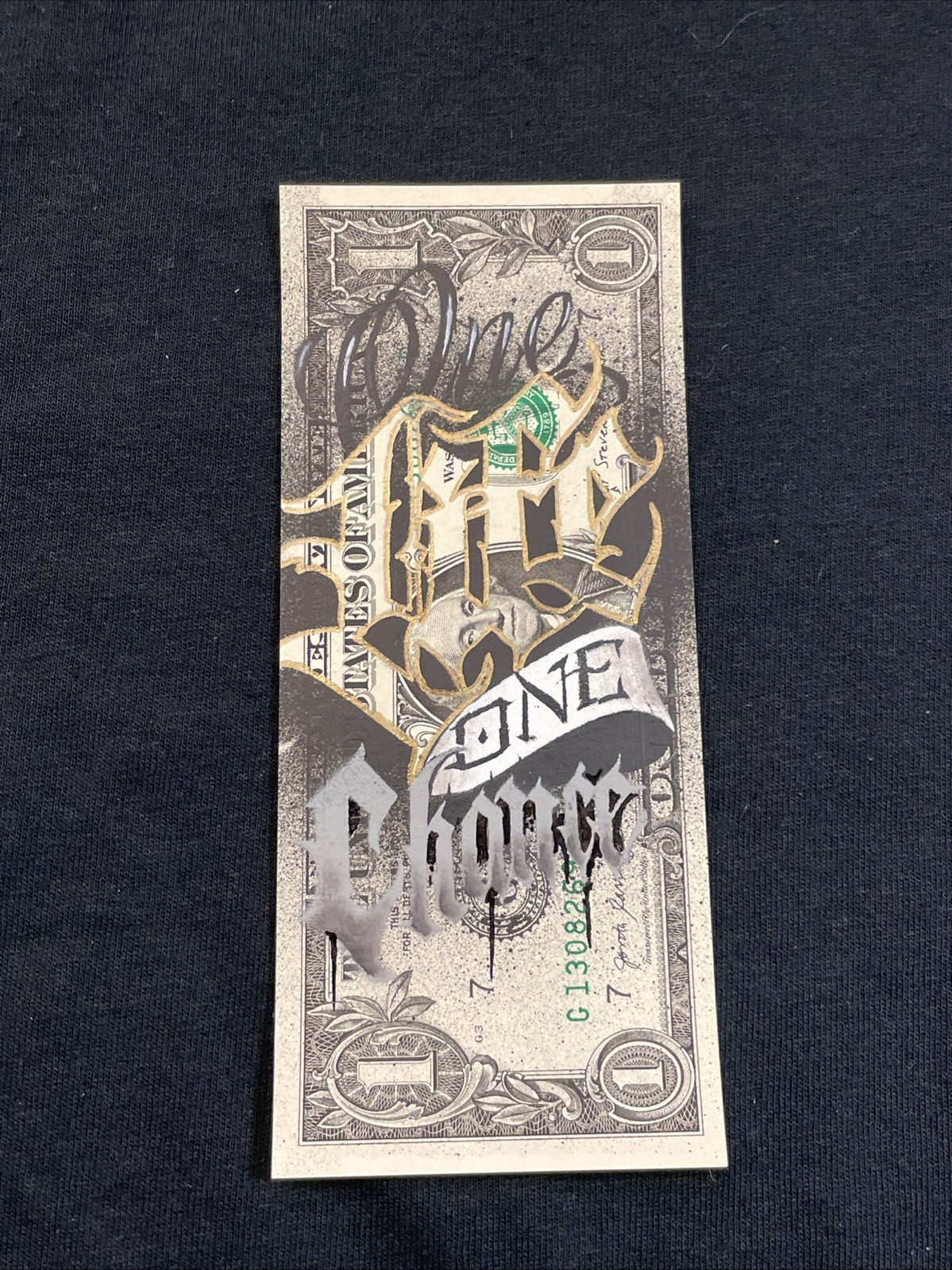 One Life 1 Dollar bill painting Tattoo Art Graffiti Art Street Art motivational