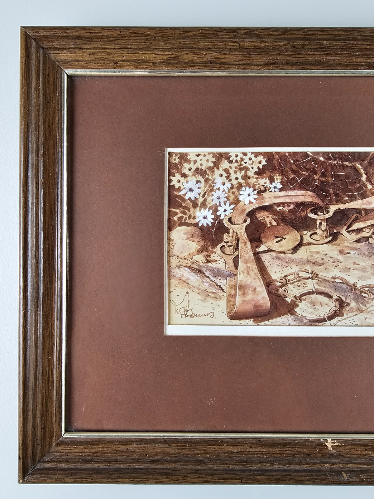 Vintage Original Signed Harry Remus Watercolor Painting 16×13 Framed Fine Art