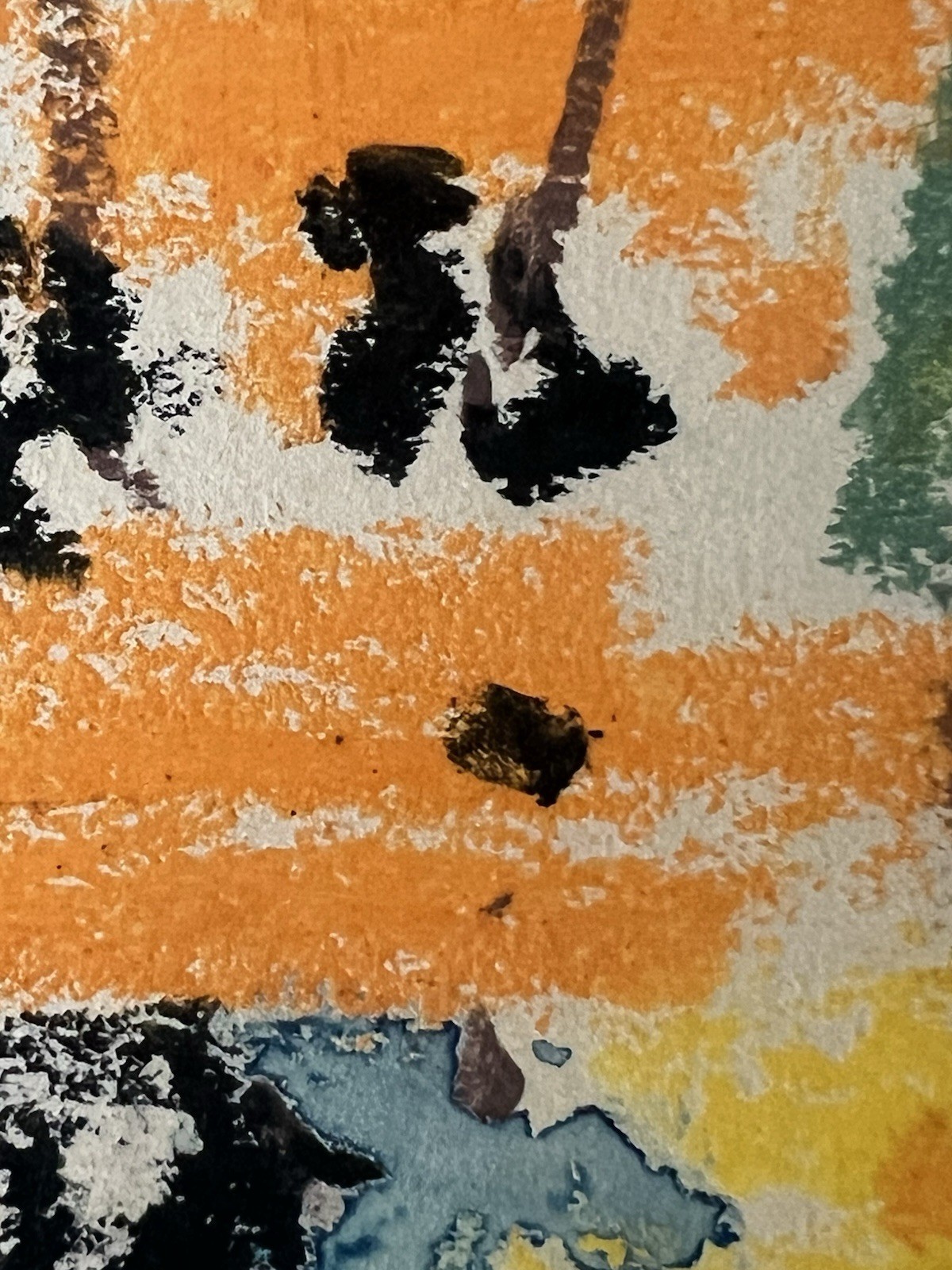 Werner Drewes Original 1965 Abstract Mixed Media Painting Signed -10×9-1/2”