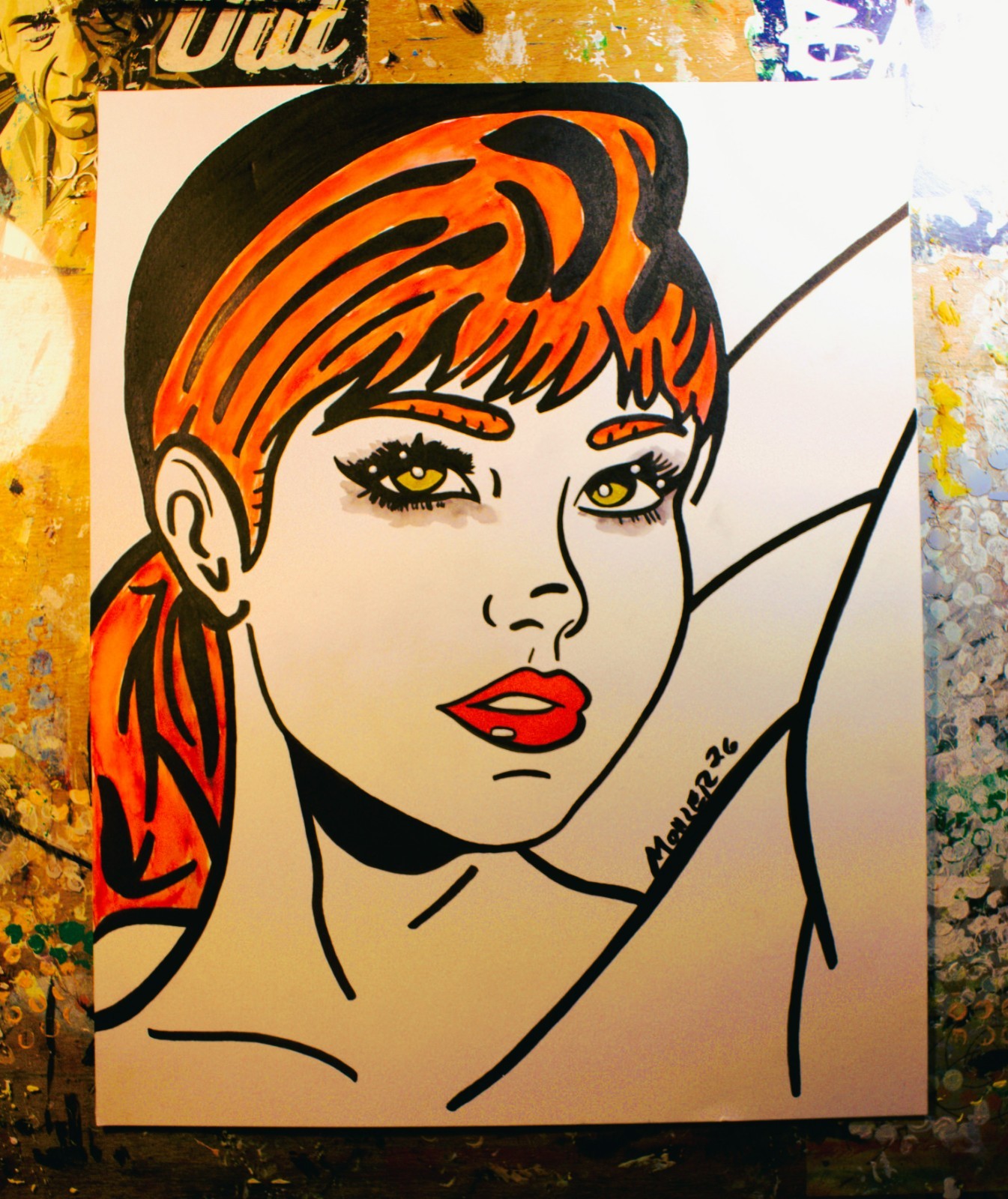 Lowbrow pinup art original «Whata Peach» 14×11 original Mohler