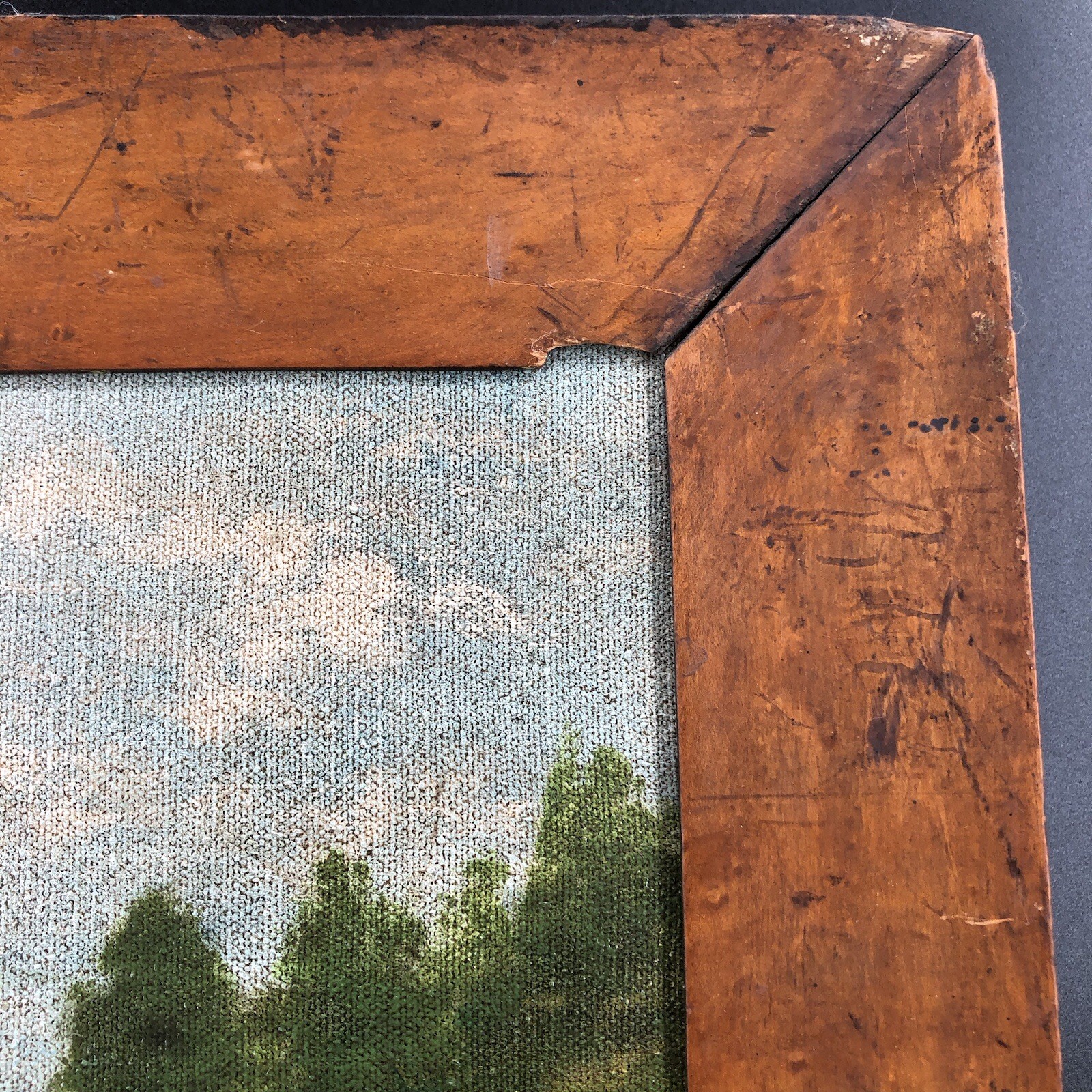 ‘Sarah’ 1980 Original Framed, Signed, Dated Girl /Bird/Dog Folk Art 25 X 20