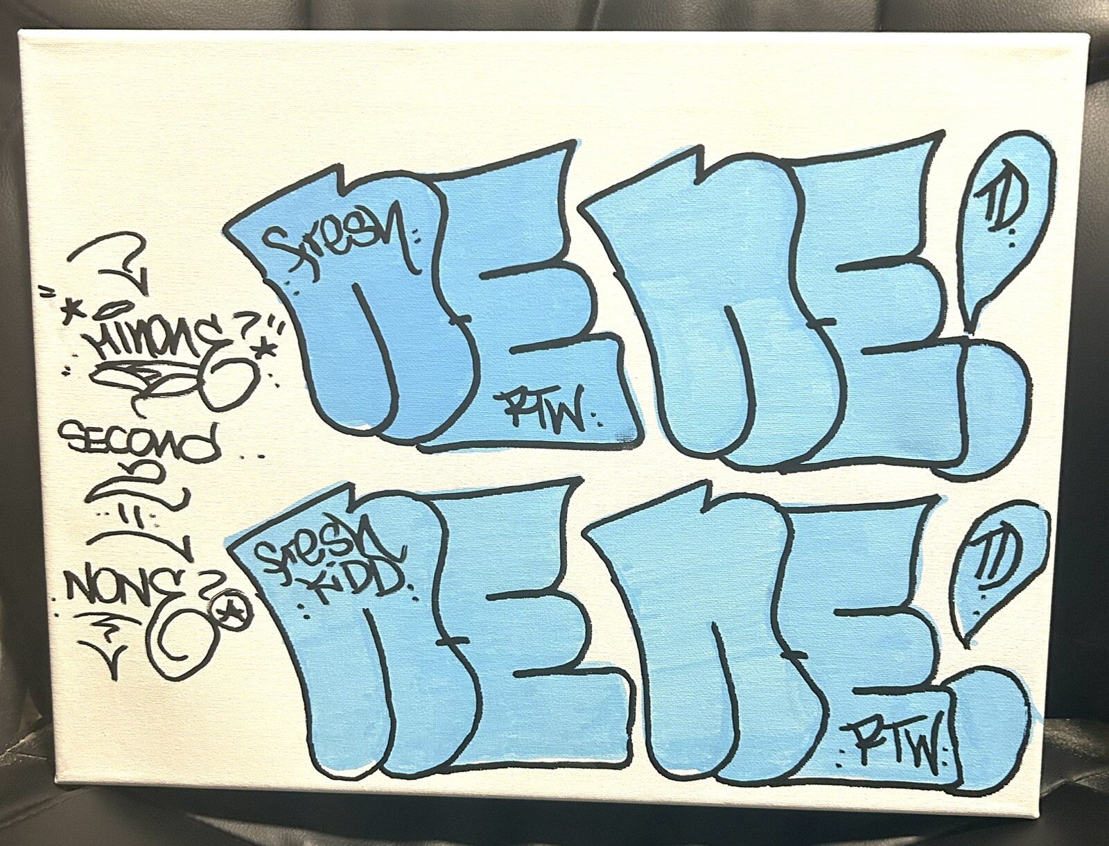 NE x4 THROW UPS CANVAS MIN ONE RTW STYLE WARS NYC GRAFFITI LEGEND