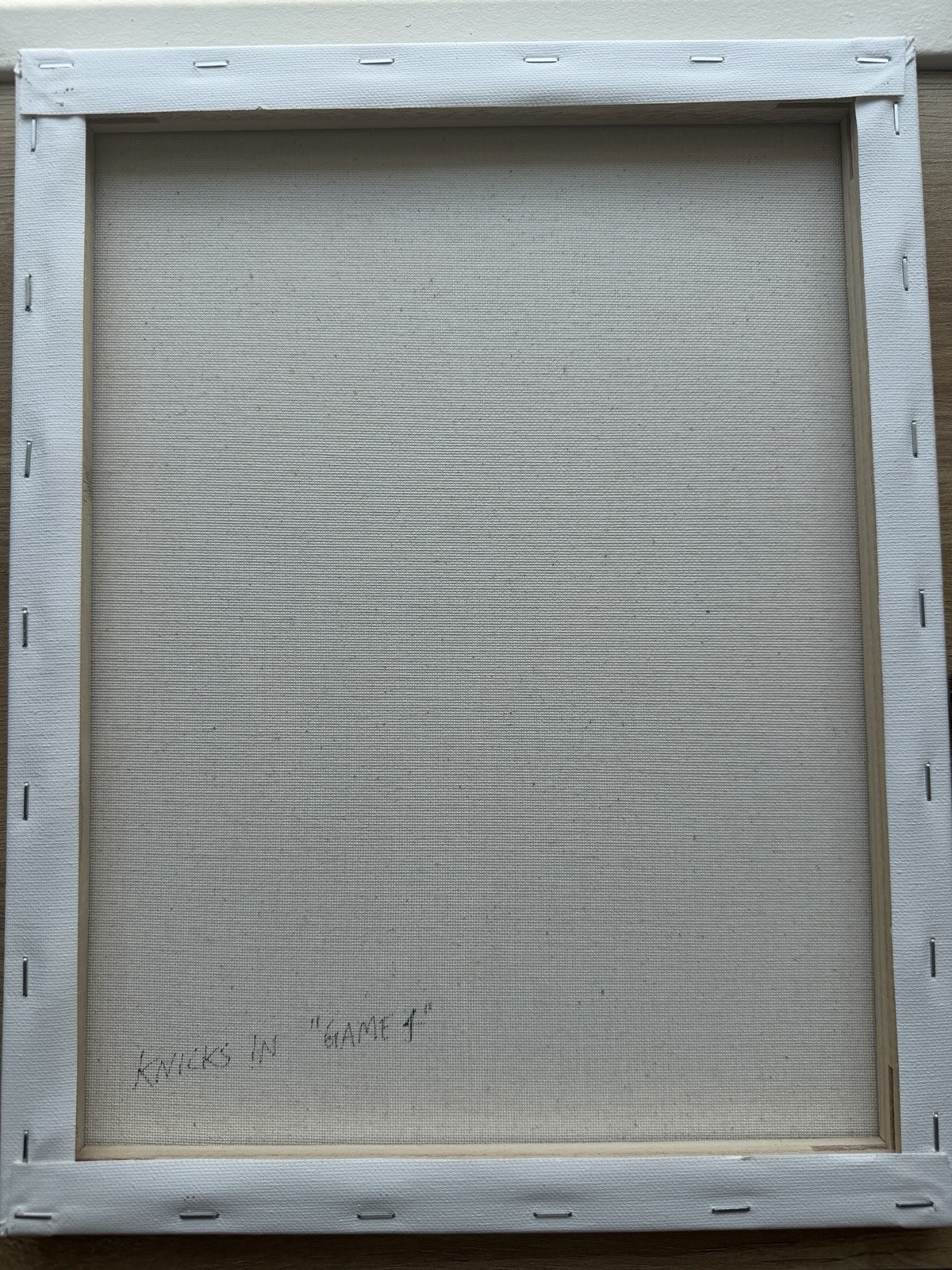 Knicks in «Game 4» Signed Original Painting on Canvas (11×14) – New York Knicks