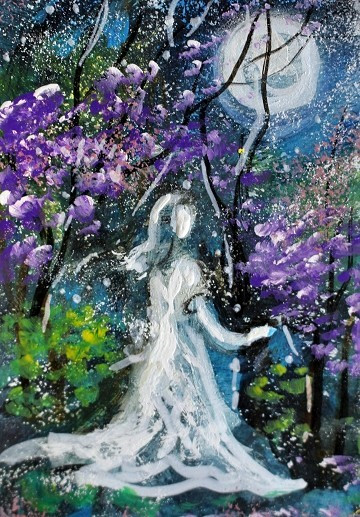 ACEO Original Painting Divine Energy Soul Union Self TWIN FLAME Love Stars ART