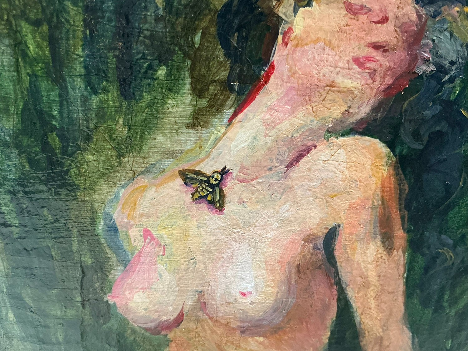 Memento mori Vanitas Death’s-head moth A.GATA Original Painting [1298AG]