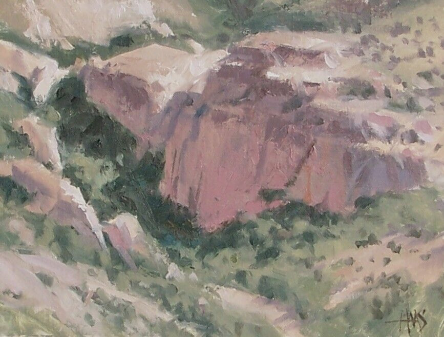 TOM HAAS painting ‘Coronado Nat’l Monument’ oil 9″x12″ Arizona plein air