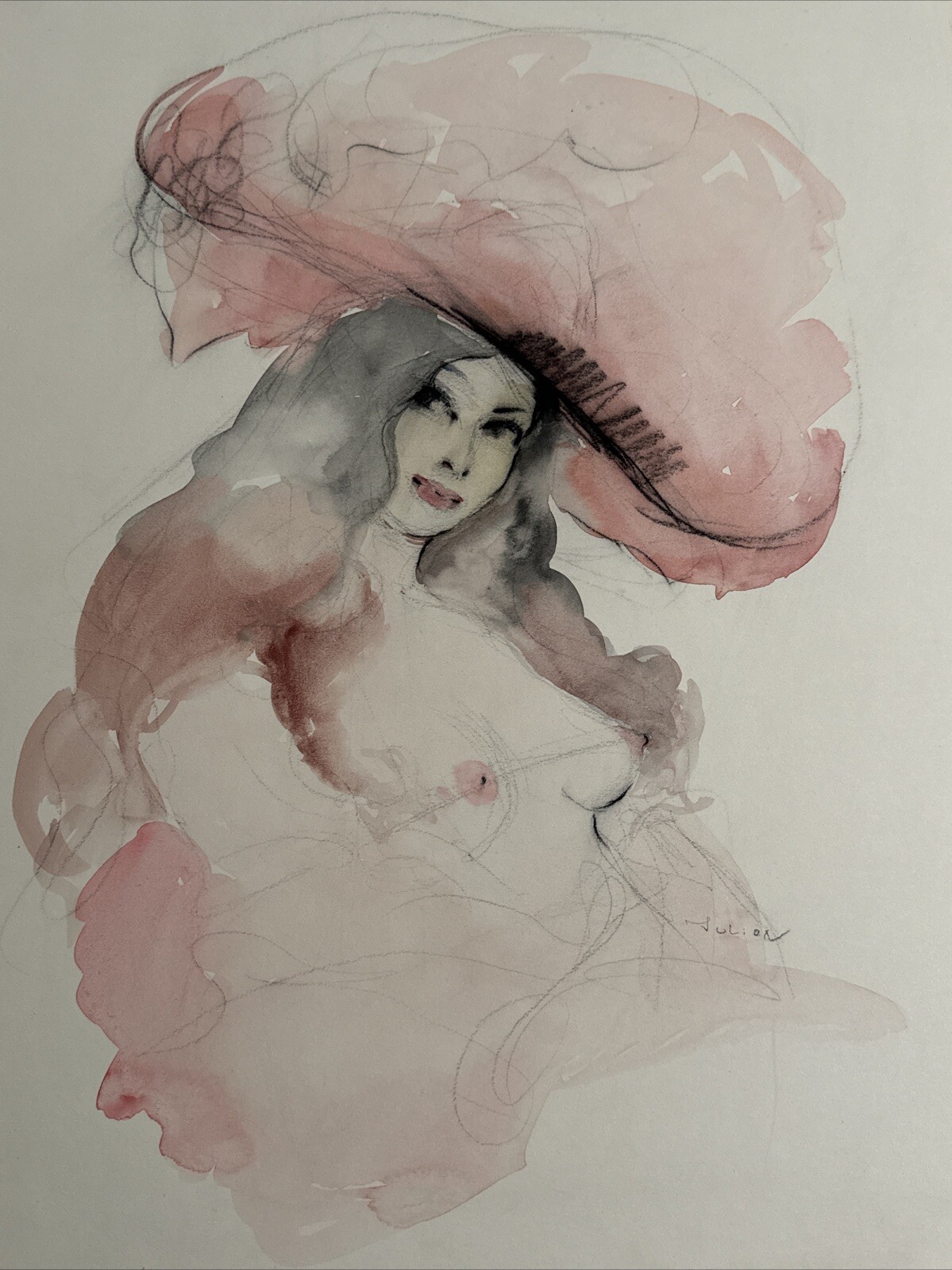 JULIAN RITTER Women PAINTING PORTRAIT PRETTY WOMAN FEMALE MODEL MID CENTURY 1950