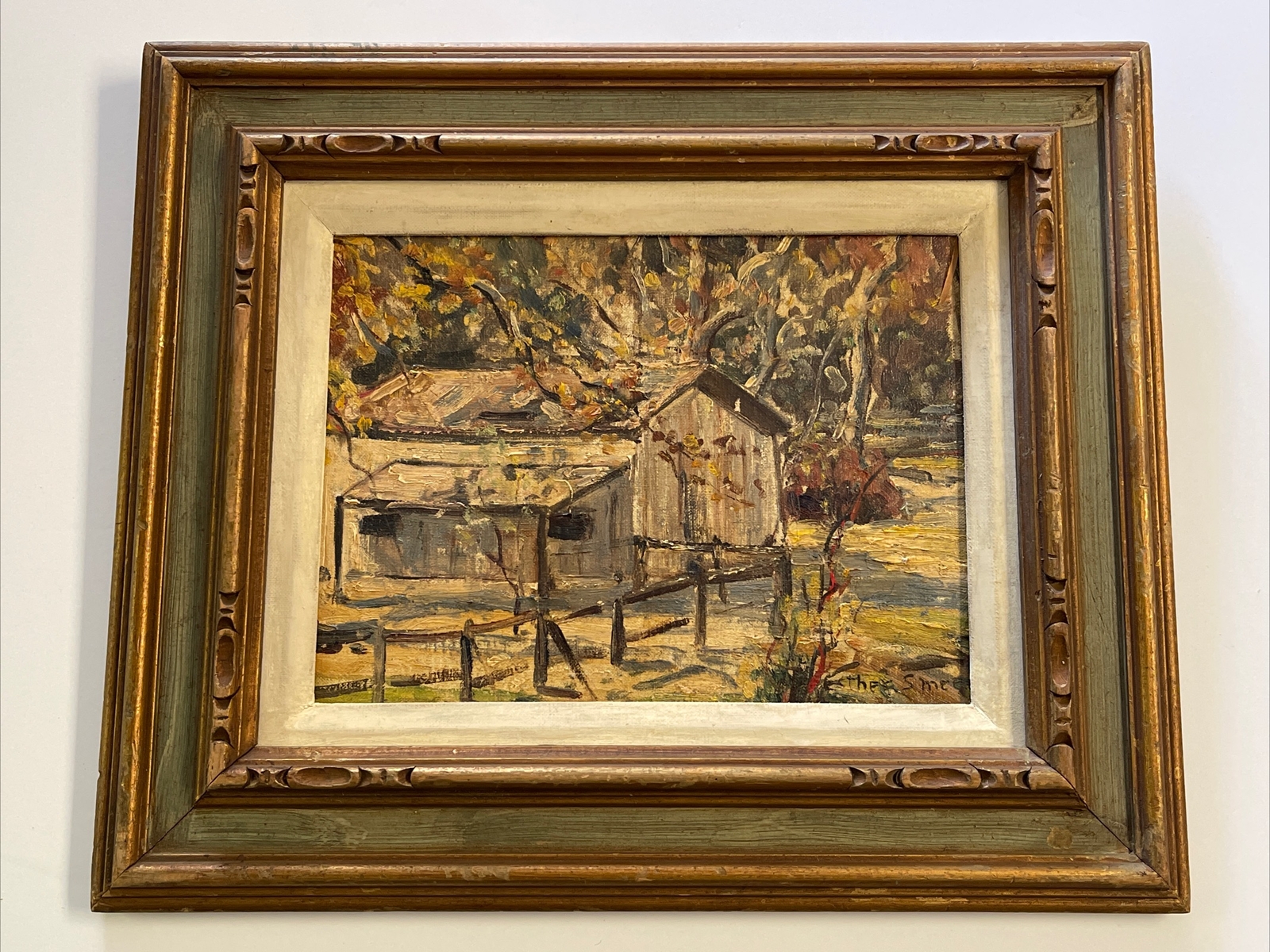 Esther Smee Painting Listed Early California Plein Air Antique Landscape Oil