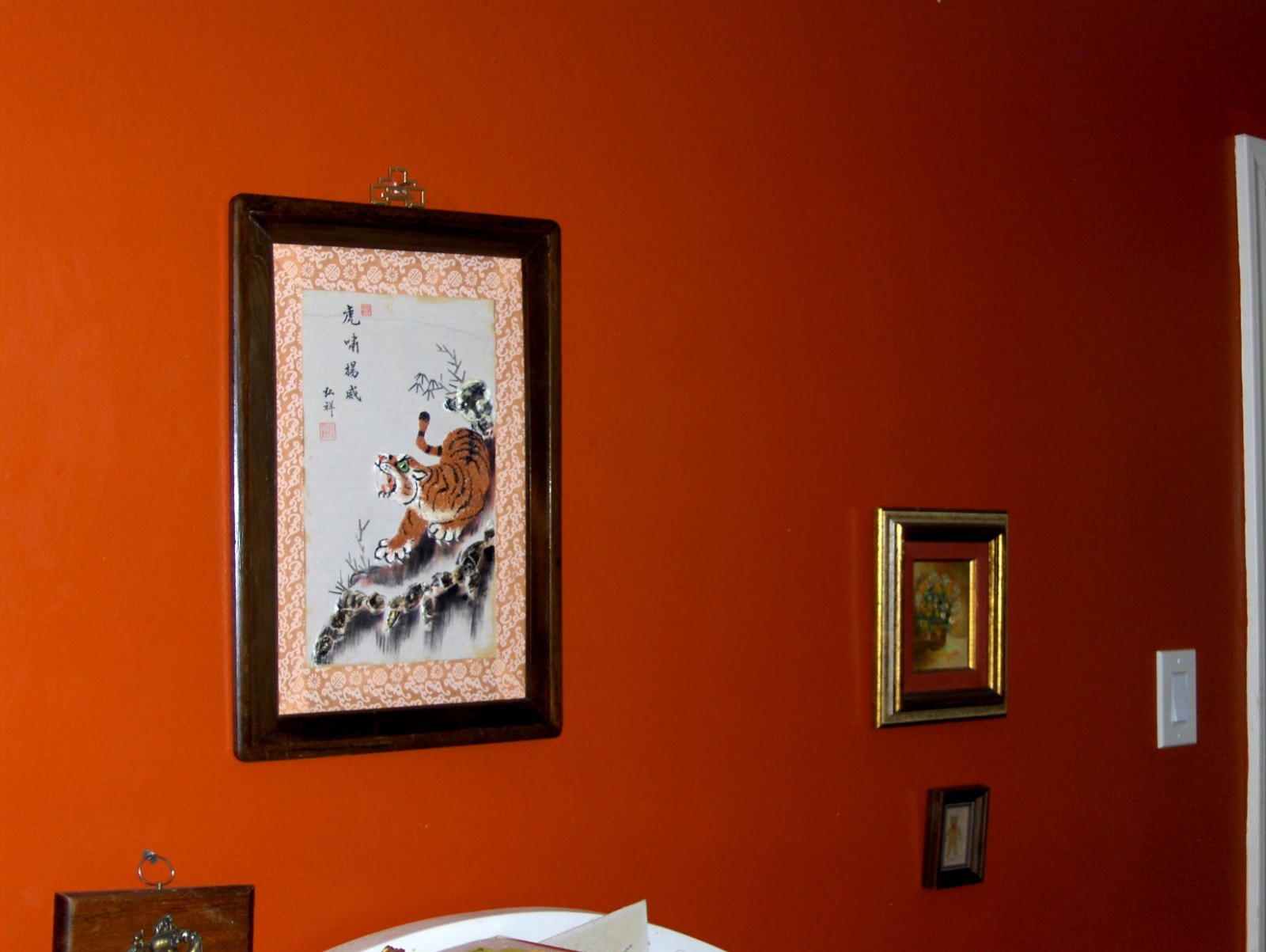 Original Gorgeous Wild Asian Tiger Artisan Hand Made Matted Painted Framed Art