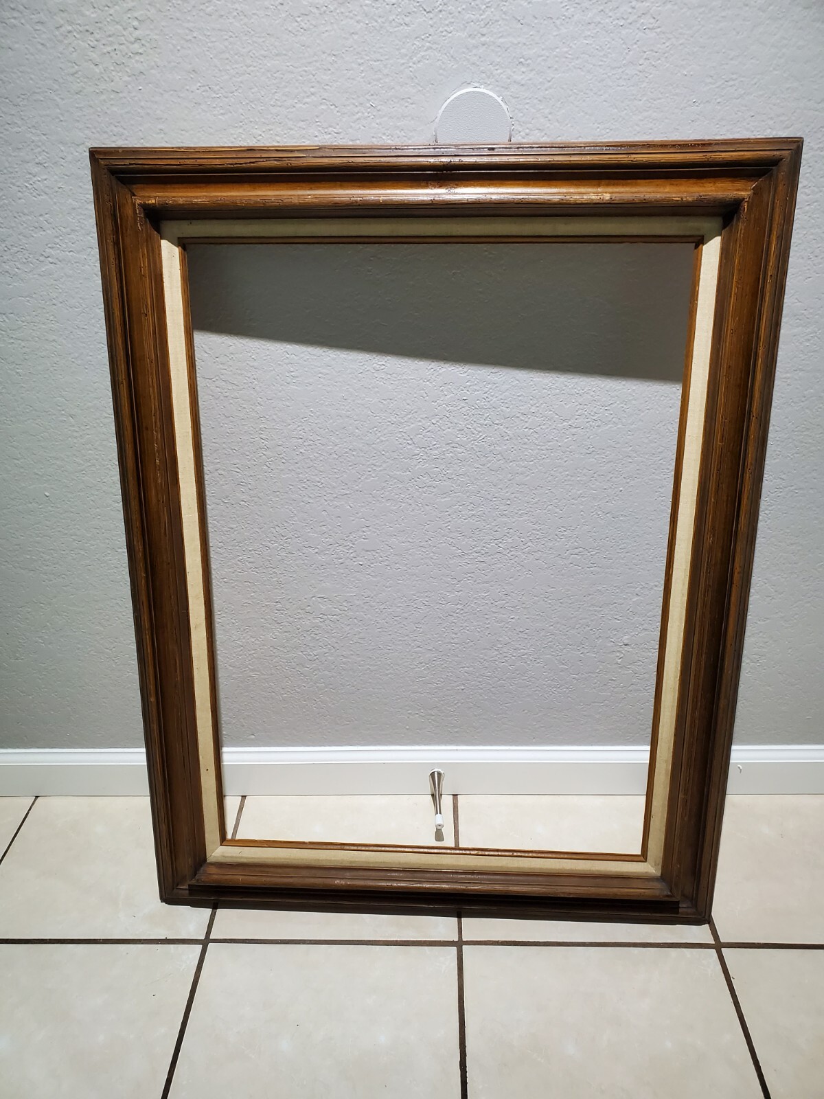 Vintage Wooden Frame Fits 30″x22″in In Good condition Stain Brown Color
