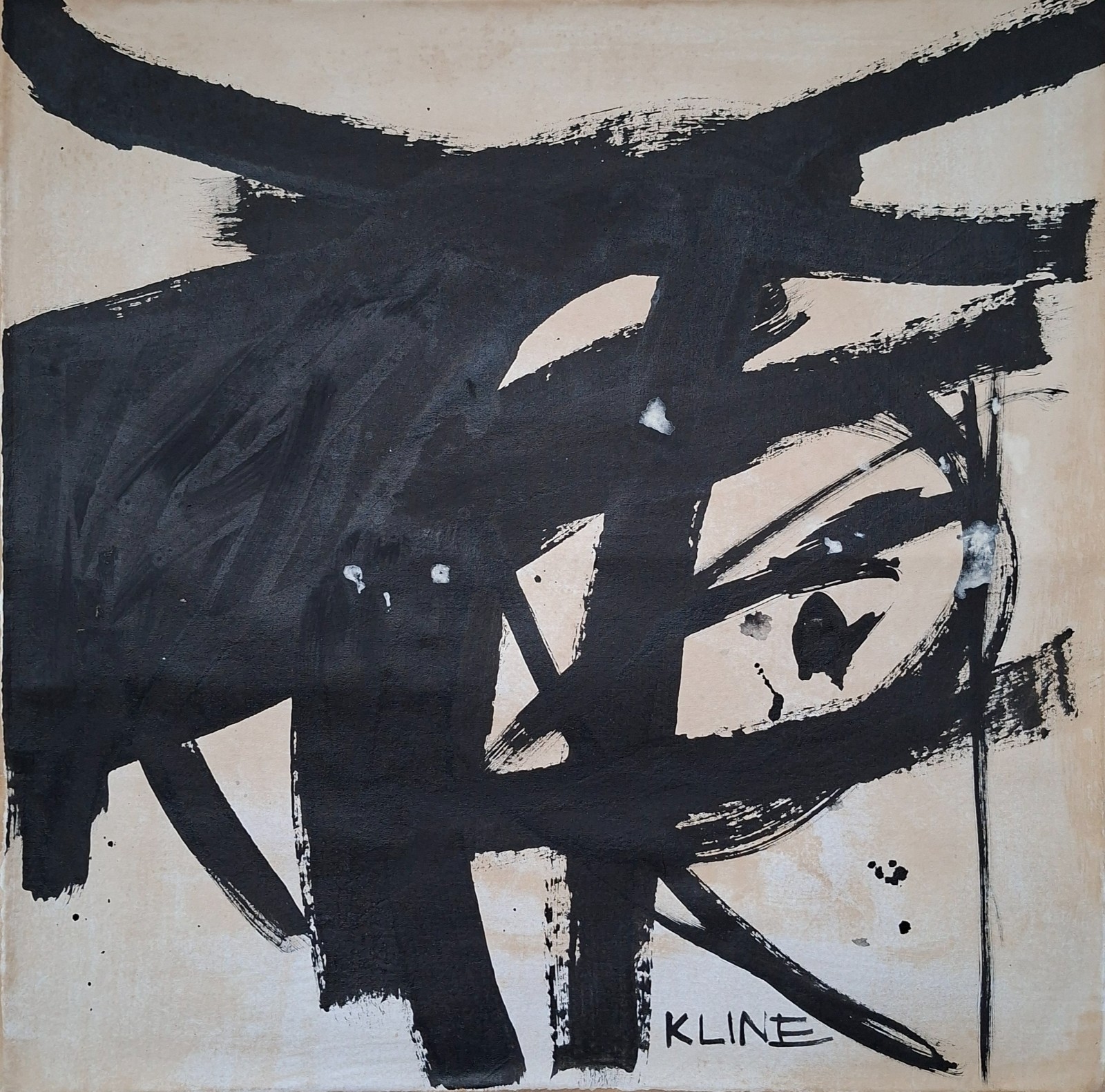Franz Kline Signed Abstract Expressionist Oil Painting on Canvas – American Art