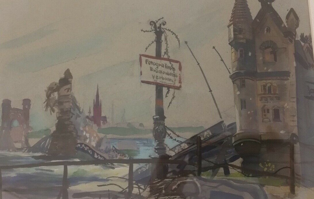 C.Robert Perrin a.w.s. Germany 1945 watercolor