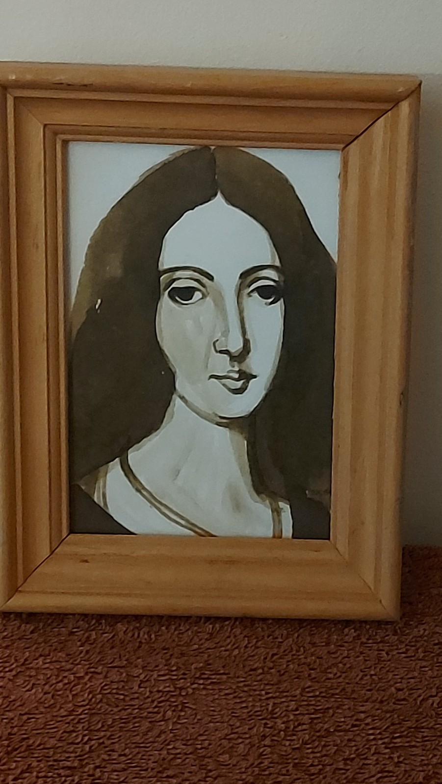 Original Painting «George Sand» – Signed, Zofia Kobytkova, 1989