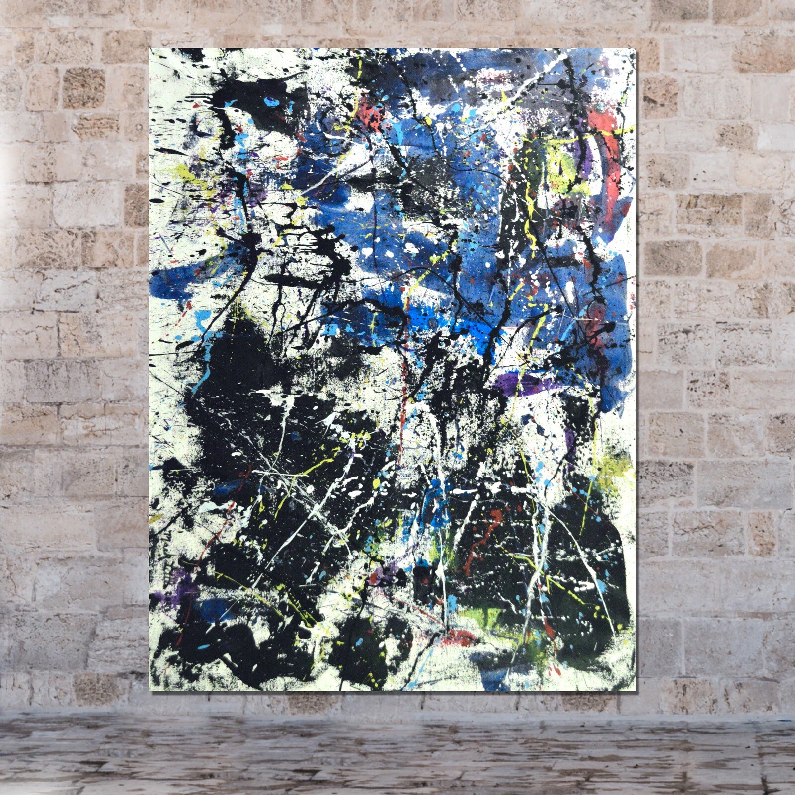 Pollock/Richter style￼ Profession￼al Painting 81” X 62”(6ft 9in)Abstract Modern