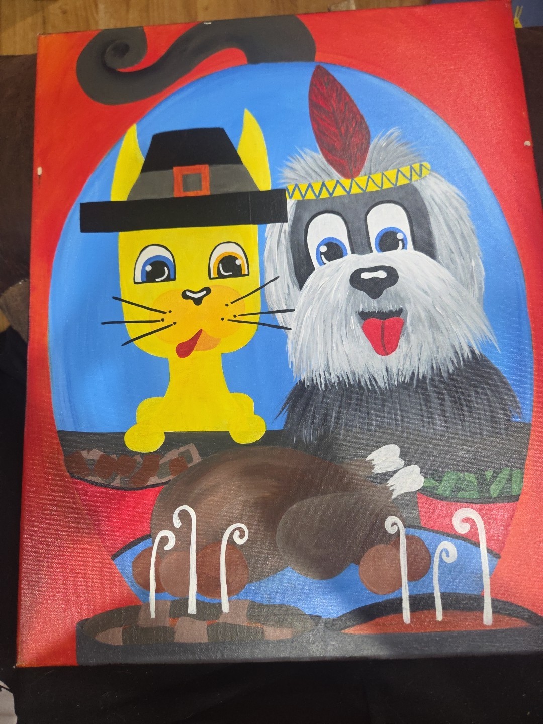Folk Art Painting 20″ x 16″