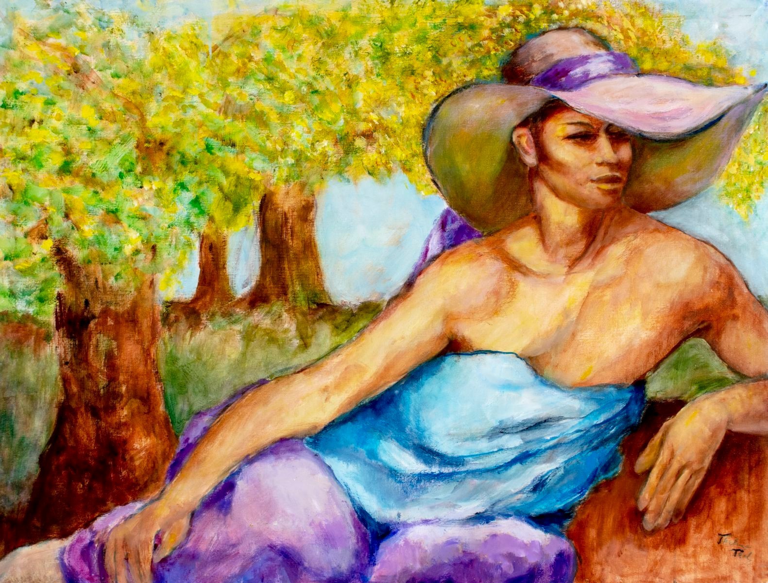 Thelma Thal (NY,1903-2001) oil painting 128730