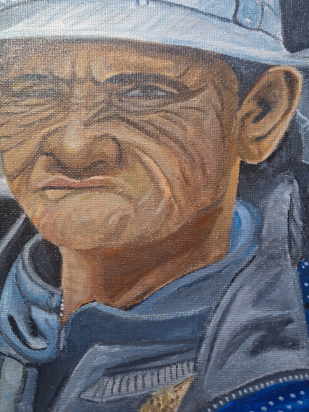 Figurative Contemporary Grumpy Old Man 8×11 Canvas Paper