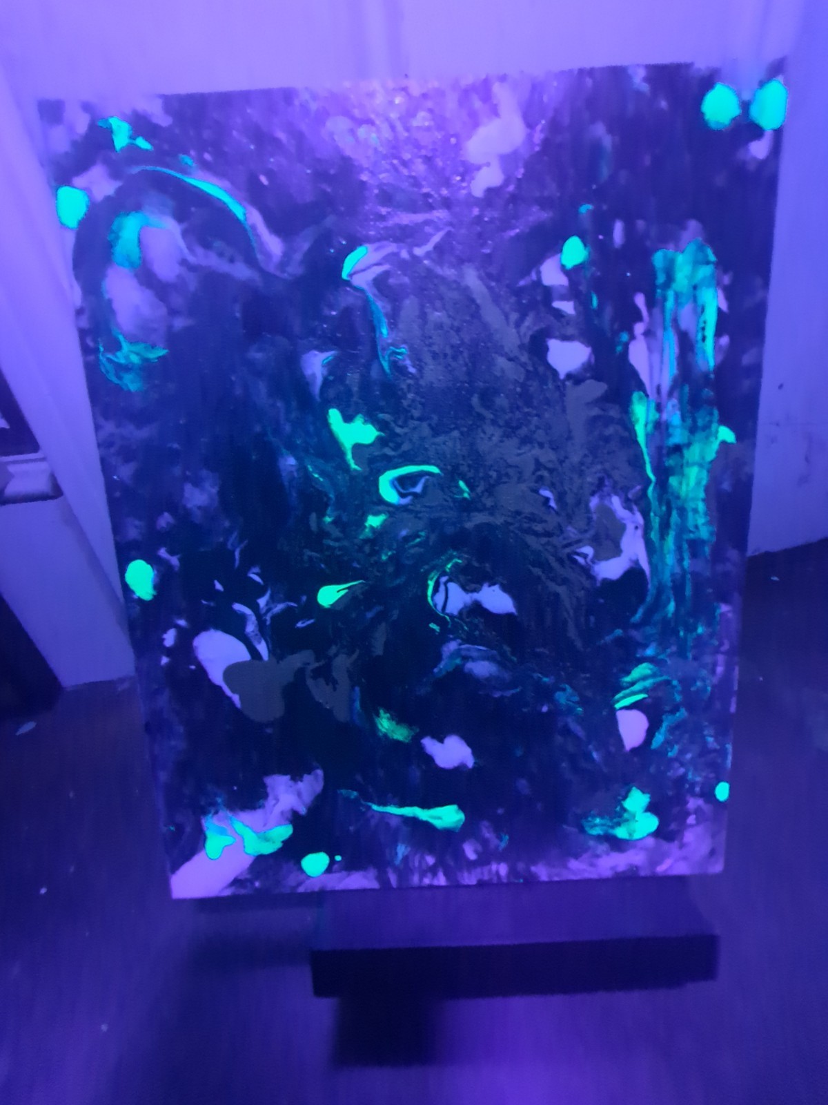 «Elegant Jungle» Painting By ThePistol508 8″x10″ UV Reactive