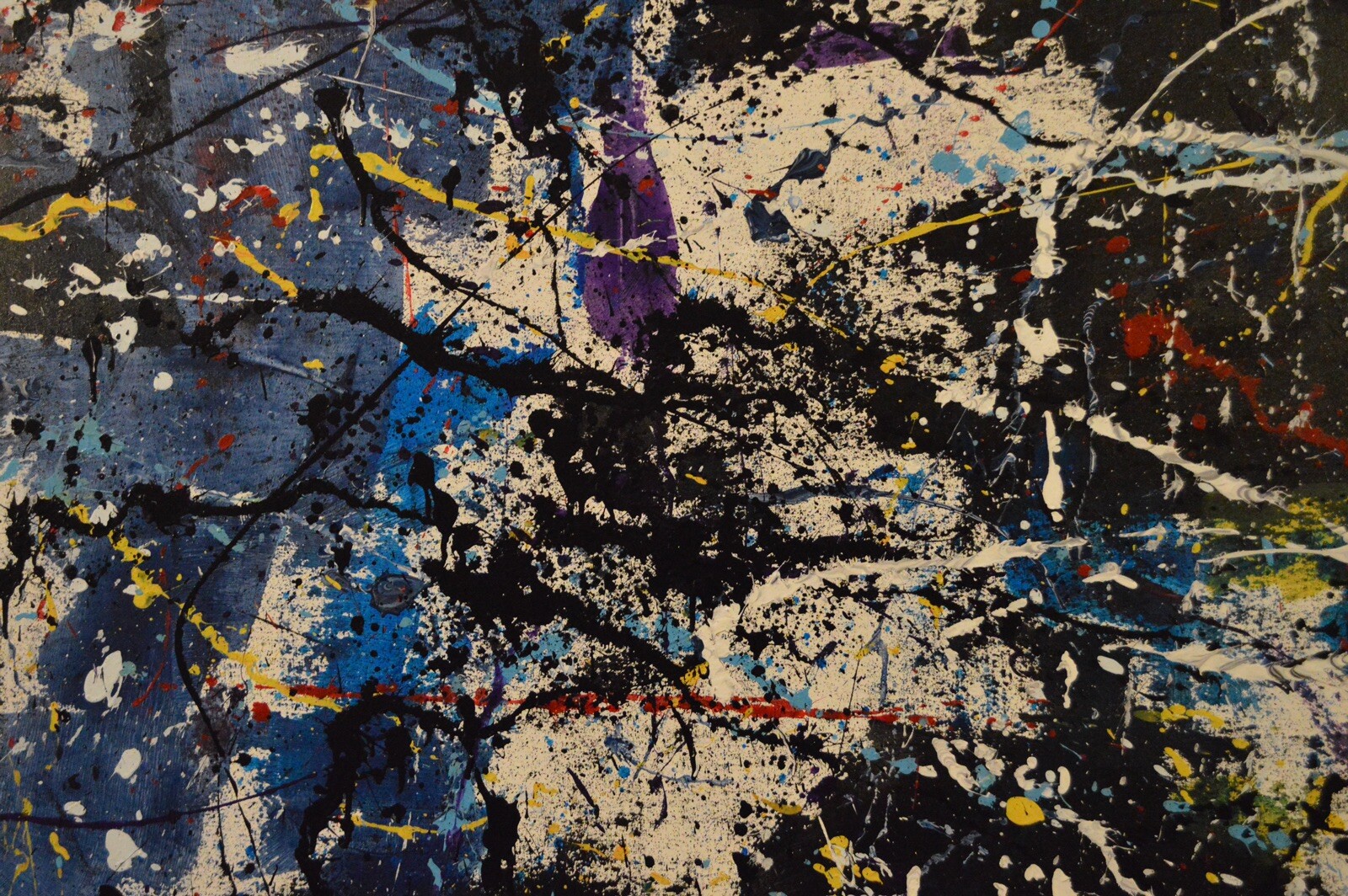 Pollock/Richter style￼ Profession￼al Painting 81” X 62”(6ft 9in)Abstract Modern