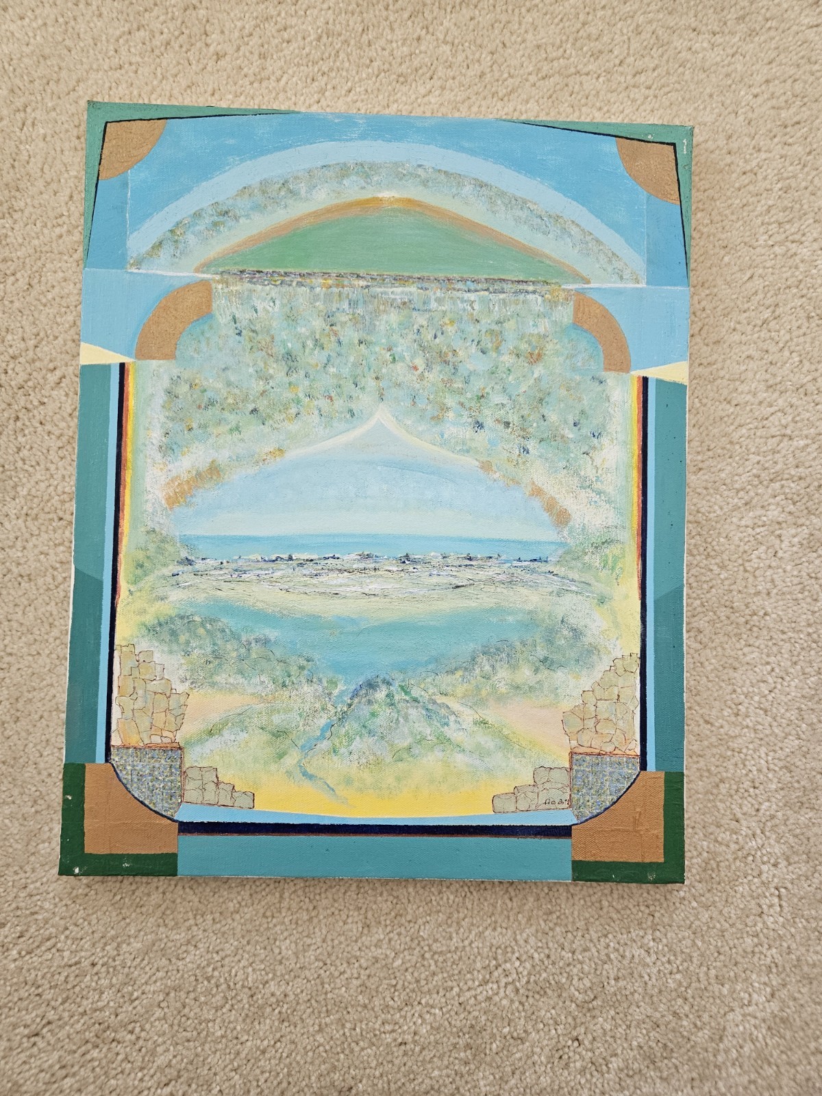 Oil Painting on Canvas Swiss Landscape Painted In Switzerland By Otti