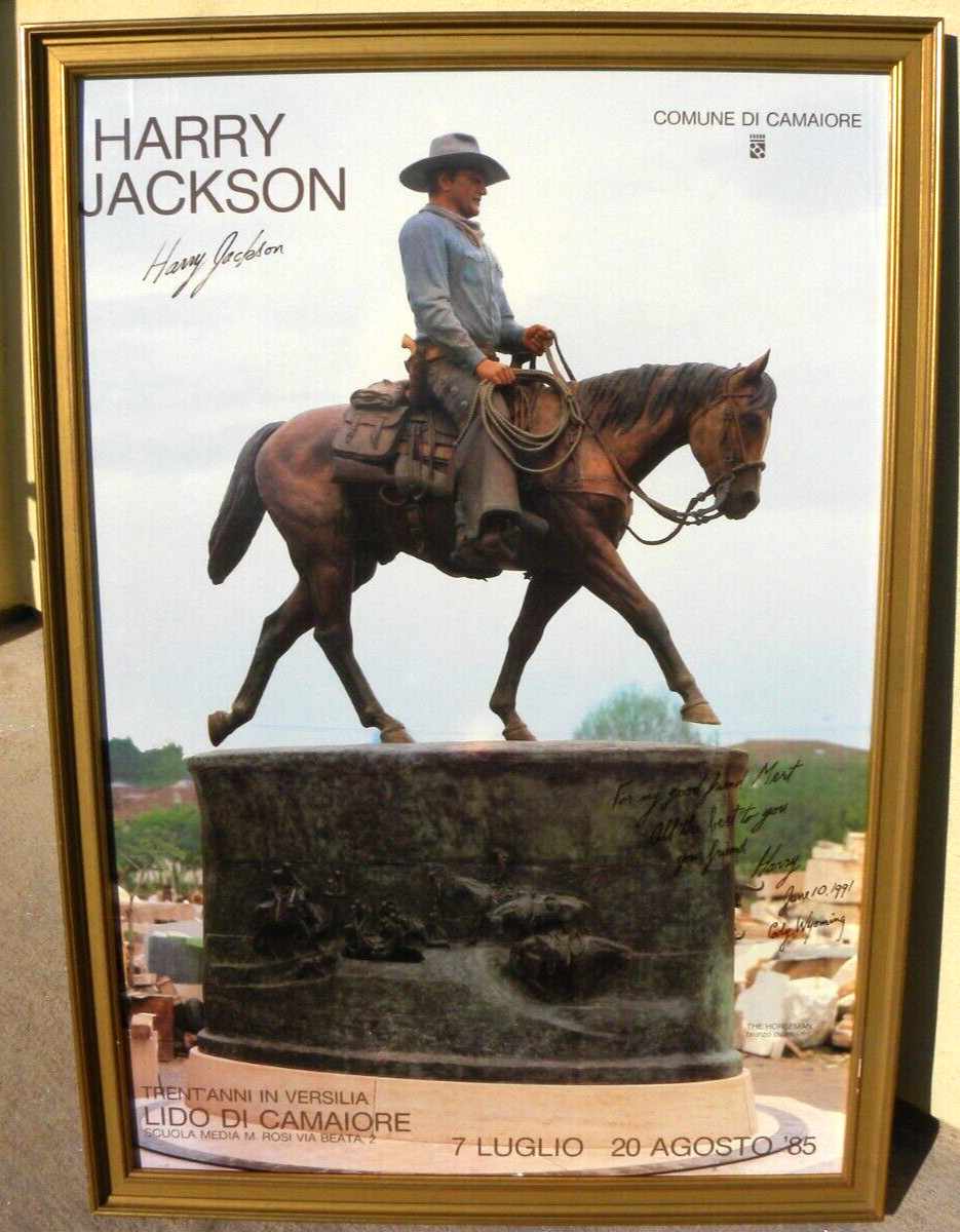 Harry Jackson 1924-2011 signed poster important Western American artist