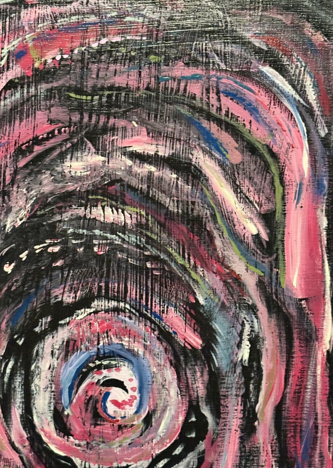 Galaxy painting on wood