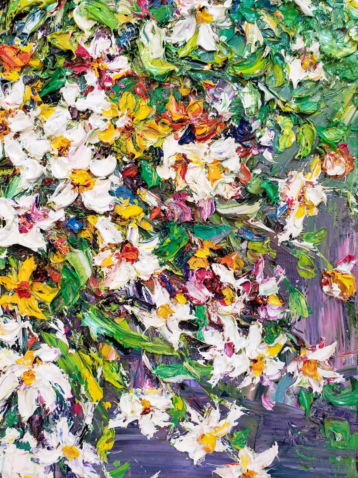 Flowers Vase 19. Original oil painting by Duc Tran. 20x16in