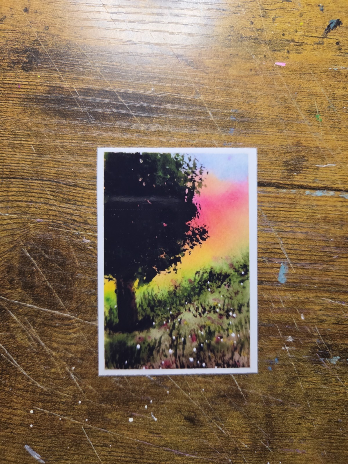 ACEO *Art Print Original Watercolor Sunset 2.5×3.5