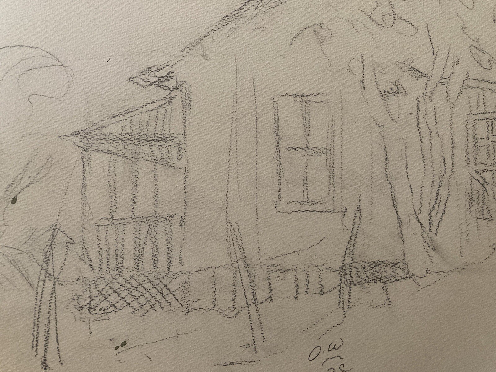 Olaf Weighorst Original Pencil Drawings – 3 individual