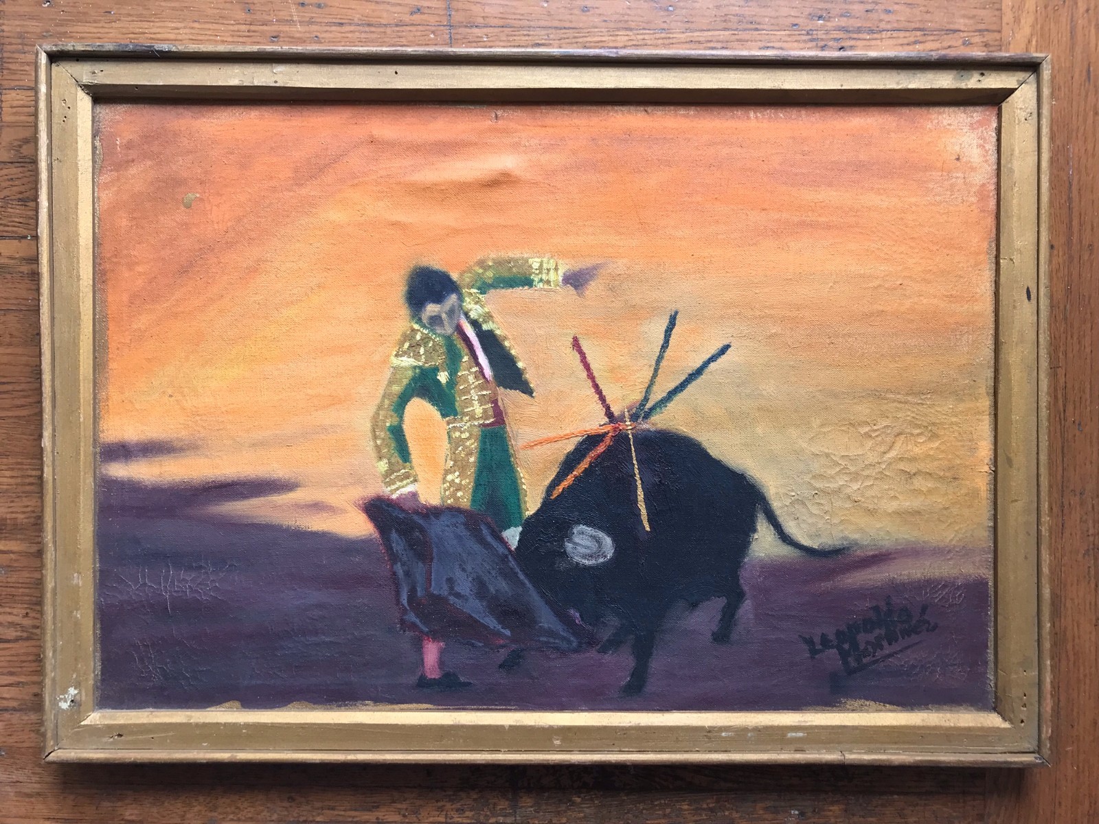 Bull Fight, Oil Painting 1900 – 1949 by Leopoldo Martínez