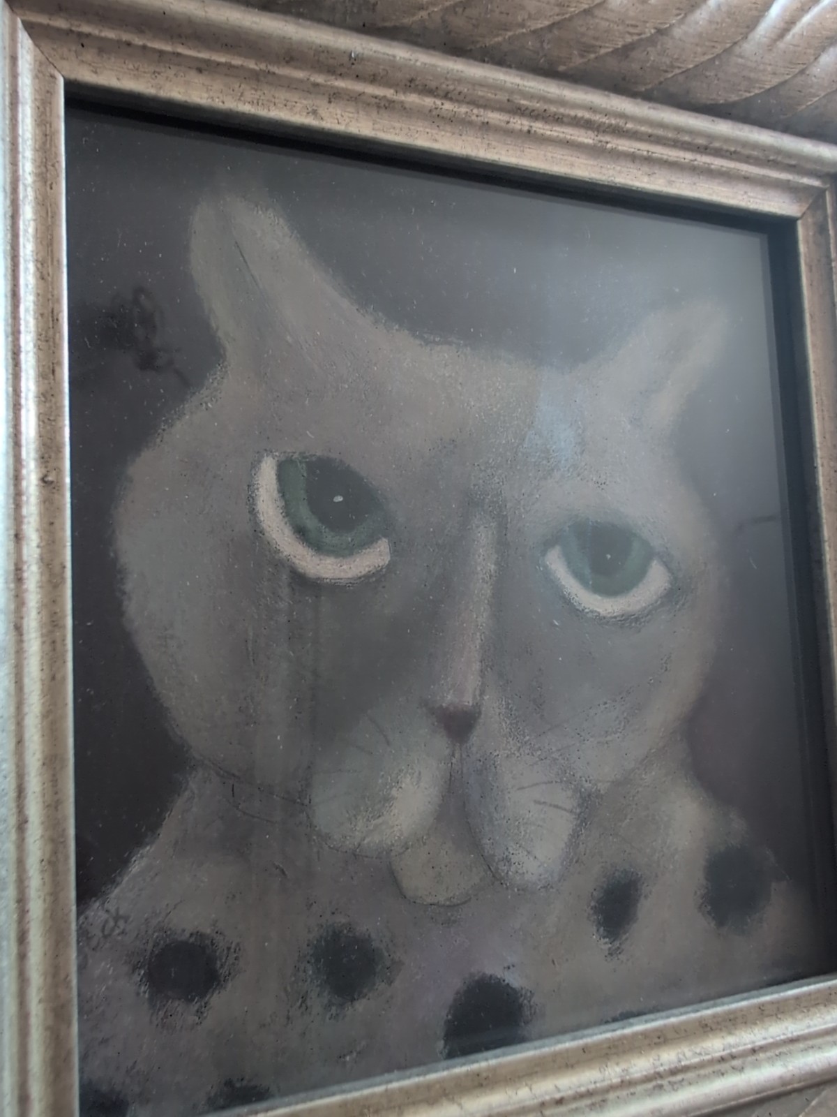 Lori Faye Bock «Miss You» Acrylic On Paper 10.5×10.5 Framed