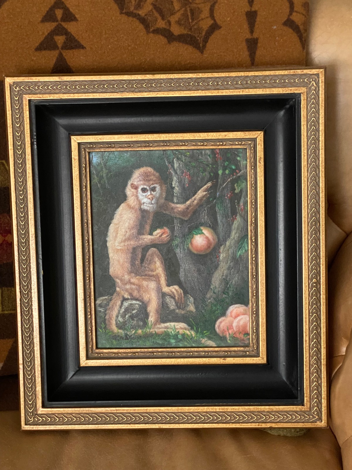 A Monkey George Stubbs Reproduction Painting Heavy Quality Frame