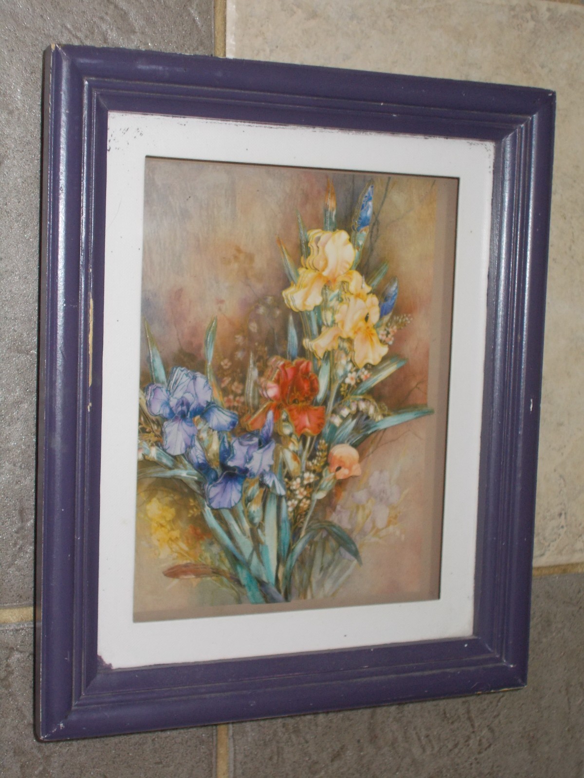 Vintage 3D art in approximately 11 3/4″x9 3/4″ shadow box frame