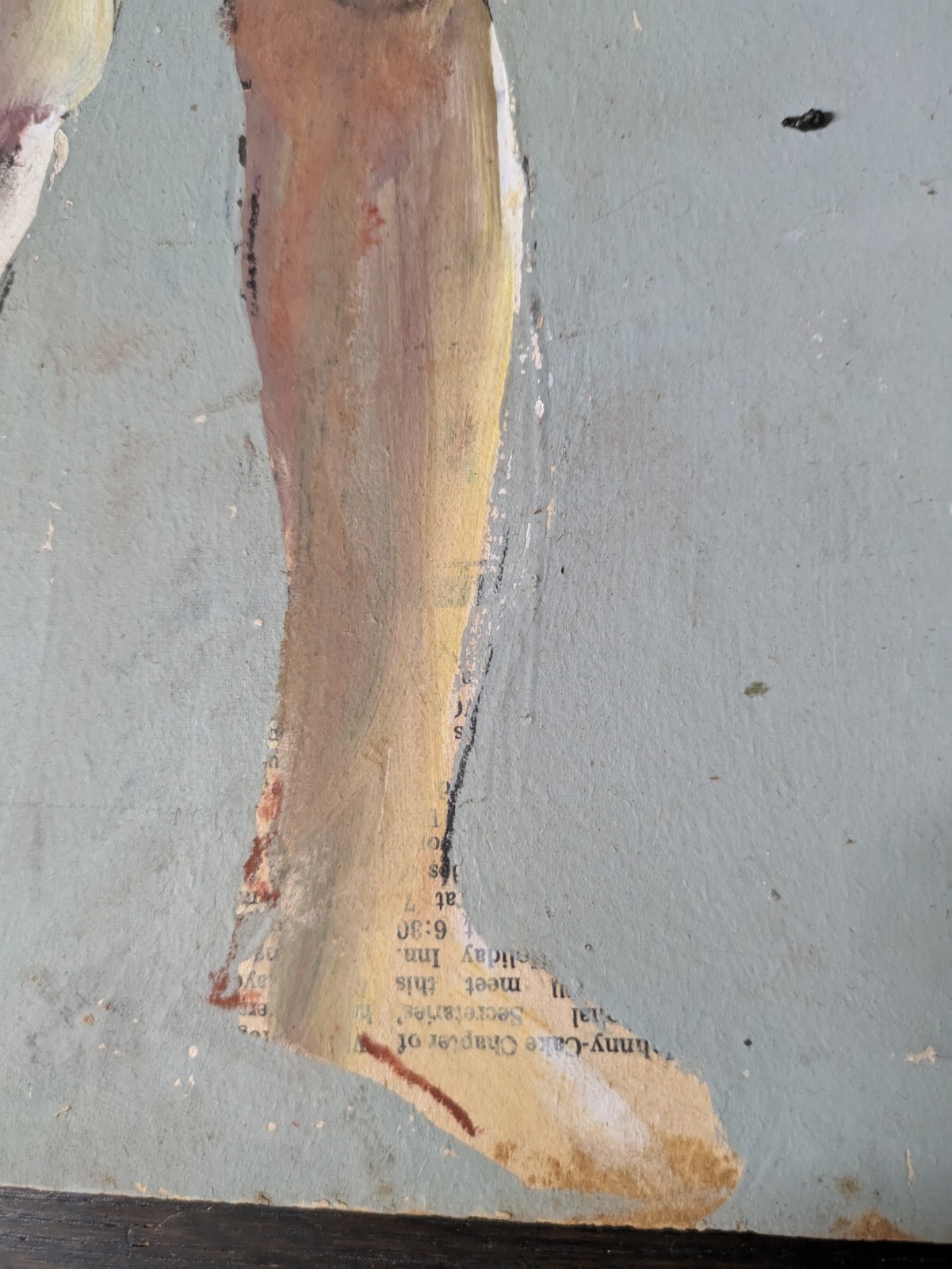 Vintage 1968 John Huszer figure study abstract female nude mcm vanity mirror